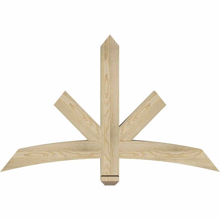 Ekena Millwork Alberta Rough Sawn Timber Gable Bracket, Douglas Fir, 48"W x 30"H x 4"D x 4"F, 15/12 Pitch GBW048X30X0404ALB00RDF
